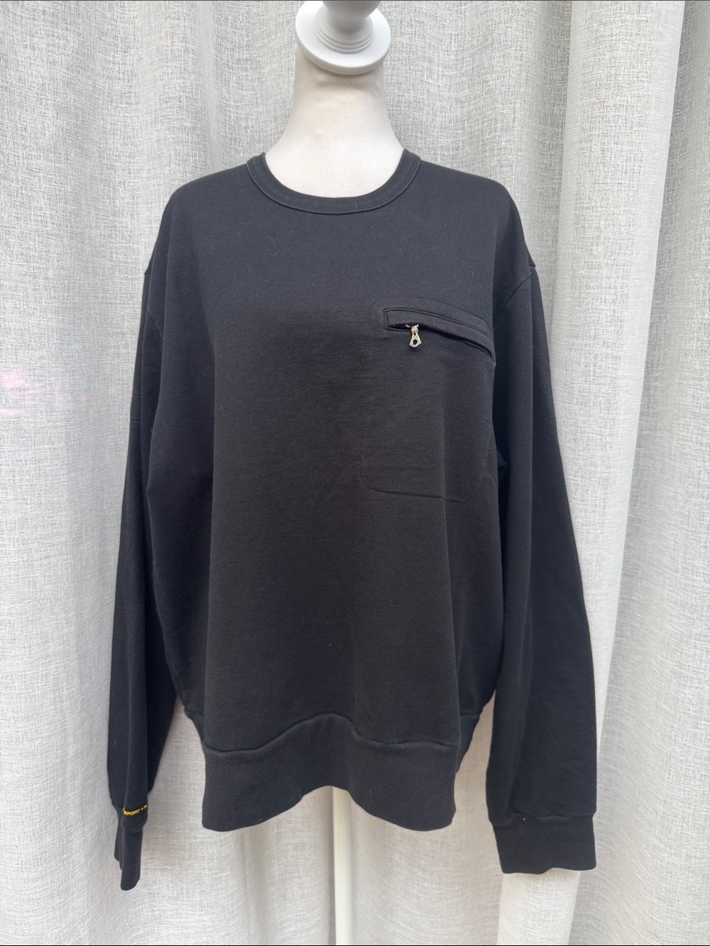 Vintage Polo Sport Ralph Lauren black crewneck sweatshirt with a zippered chest